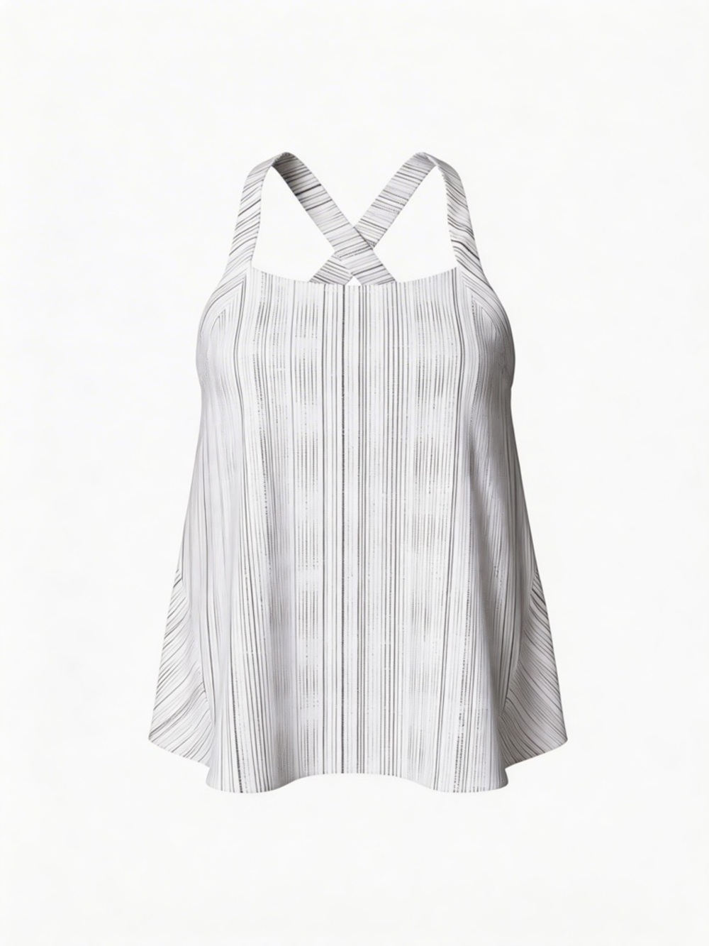 Athleta Arrival Tank Crossback in Amara Stripe White and Black